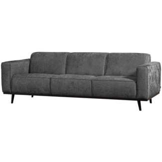 Woood Statement 3-zits bank 230 cm structure velvet mountain