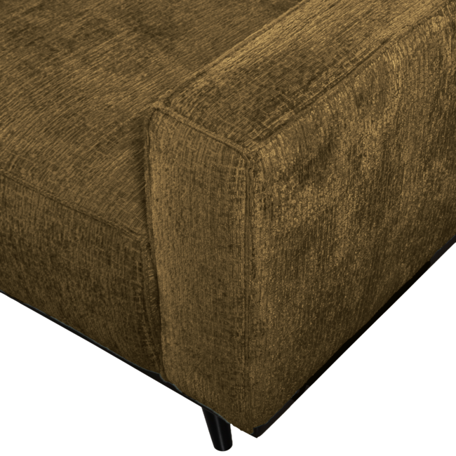 Woood Statement 3-zits bank 230 cm structure velvet brass