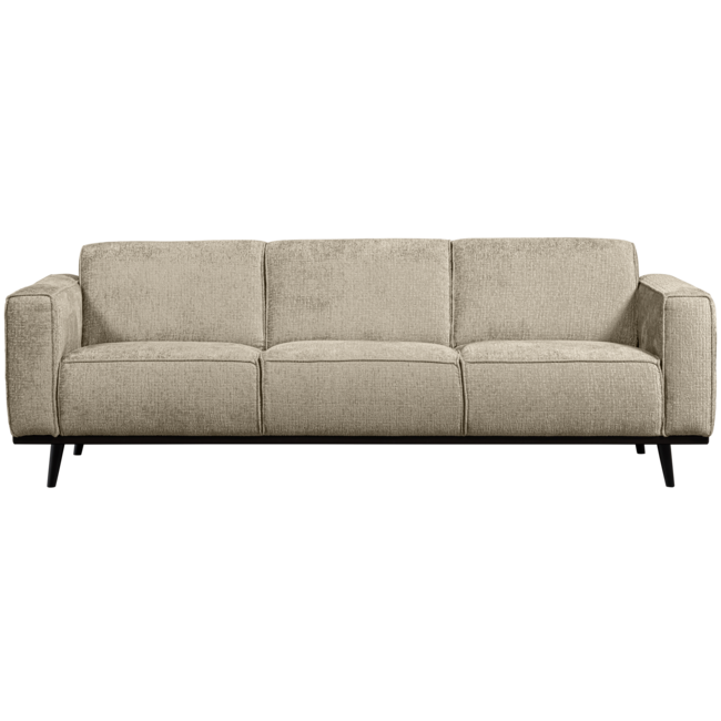 Woood Statement 3-zits bank 230 cm structure velvet wheatfield