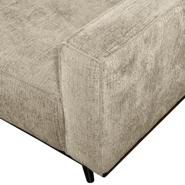 Woood Statement 3-zits bank 230 cm structure velvet wheatfield