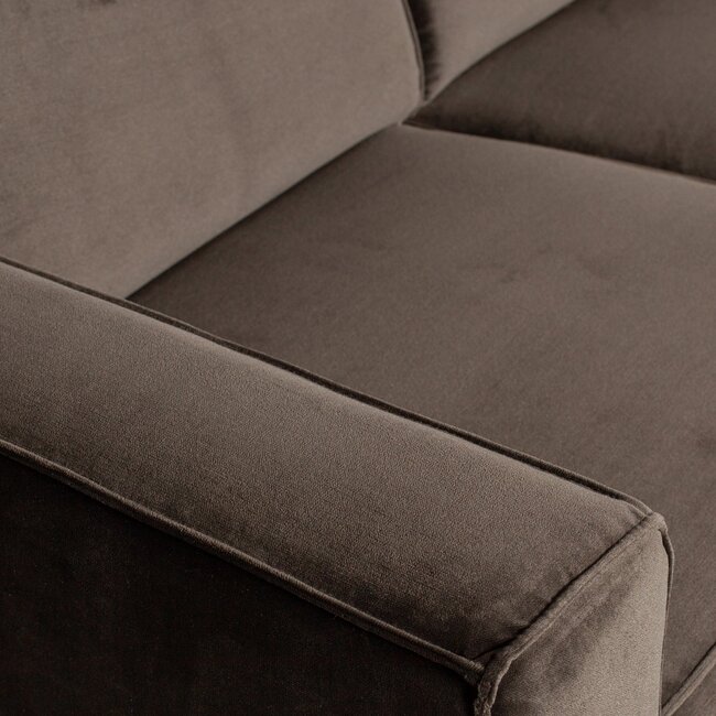 Woood Statement 3-zits bank 230 cm fluweel warm groen