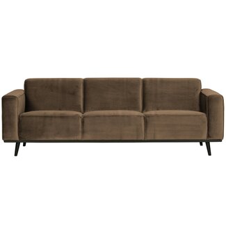 Woood Statement 3-zits bank 230 cm fluweel taupe