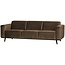Woood Statement 3-zits bank 230 cm fluweel taupe