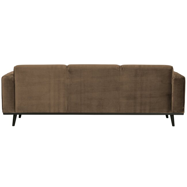 Woood Statement 3-zits bank 230 cm fluweel taupe
