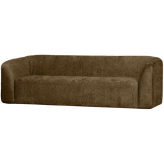 Woood Sloping 3-zits bank structure velvet brass
