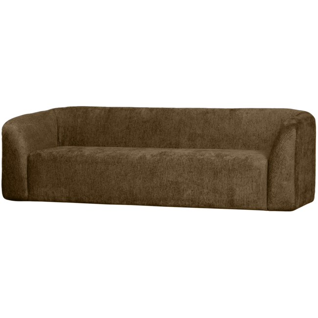 Woood Sloping 3-zits bank structure velvet brass