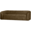 Woood Sloping 3-zits bank structure velvet brass