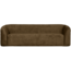 Woood Sloping 3-zits bank structure velvet brass