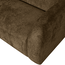 Woood Sloping 3-zits bank structure velvet brass