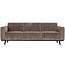 Woood Statement 3-zits bank 230 cm brede platte rib taupe