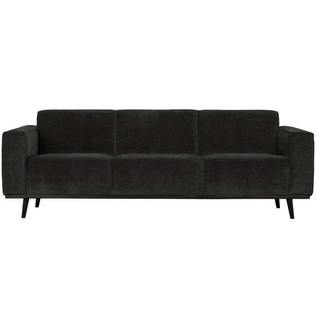Woood Statement 3-zits bank 230 cm brede platte rib graphite