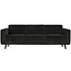 Woood Statement 3-zits bank 230 cm brede platte rib graphite