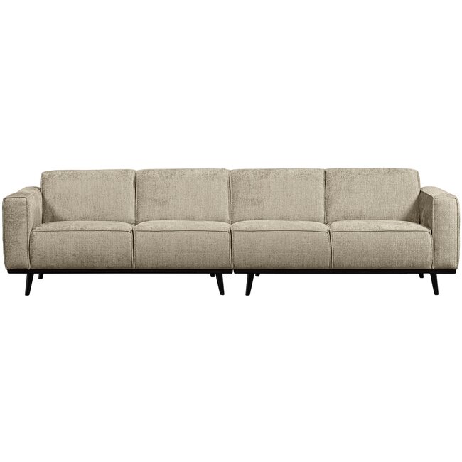 Woood Statement 4-zits bank 280 cm structure velvet wheatfield