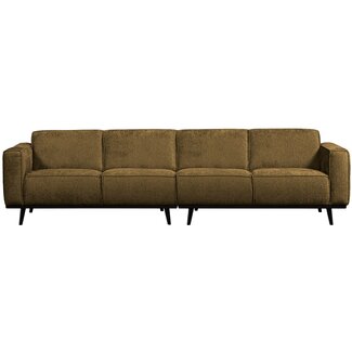 Woood Statement 4-zits bank 280 cm structure velvet brass