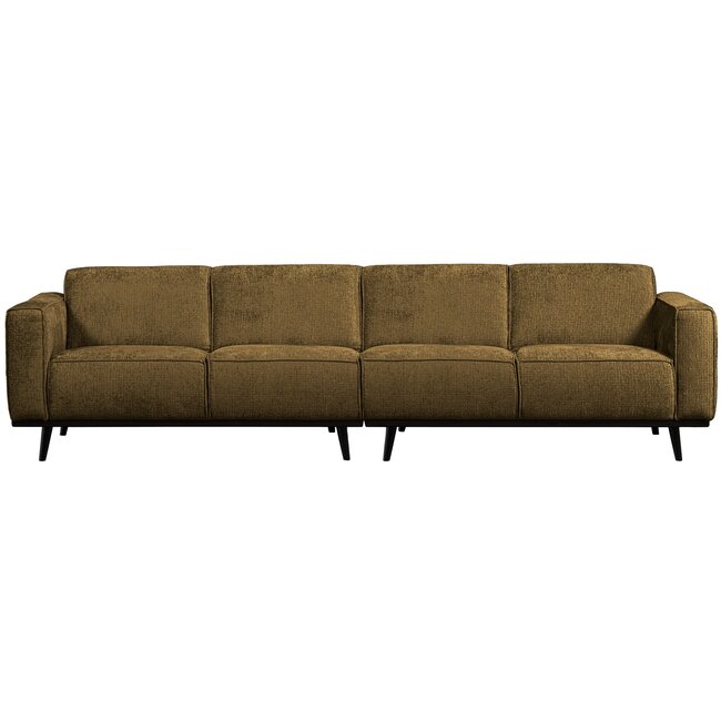 Woood Statement 4-zits bank 280 cm structure velvet brass