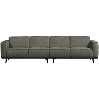 Woood Statement 4-zits bank 280 cm structure velvet frost