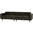 Woood Statement 4-zits bank 280 cm fluweel warm groen