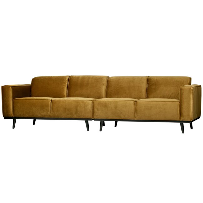 VidaXL Driezitsbank 180 cm Fluweel Geel - Sofa, Loungebank, 3 Zits