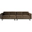 Woood Statement 4-zits bank 280 cm fluweel taupe