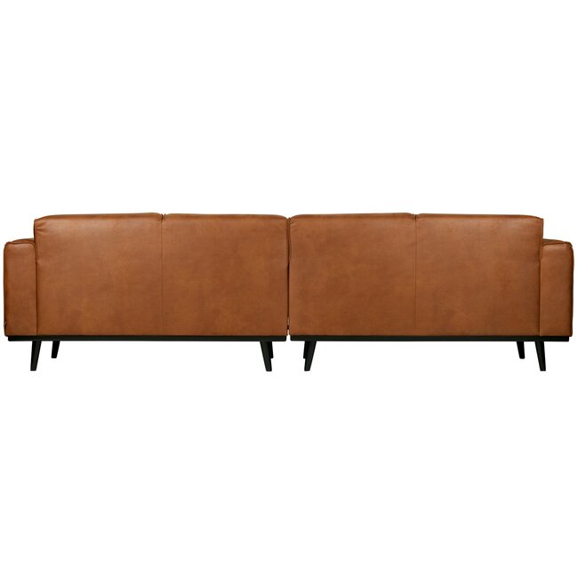 Woood Statement 4-zits bank 280 cm lederlook cognac