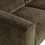 Woood Statement 4-zits bank 280 cm platte brede rib warm groen