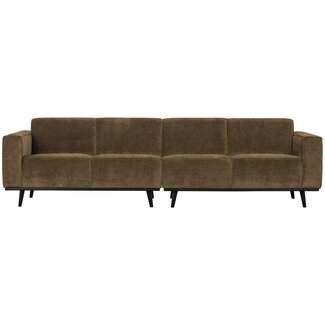 Woood Statement 4-zits bank 280 cm platte brede rib rock