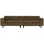 Woood Statement 4-zits bank 280 cm platte brede rib rock