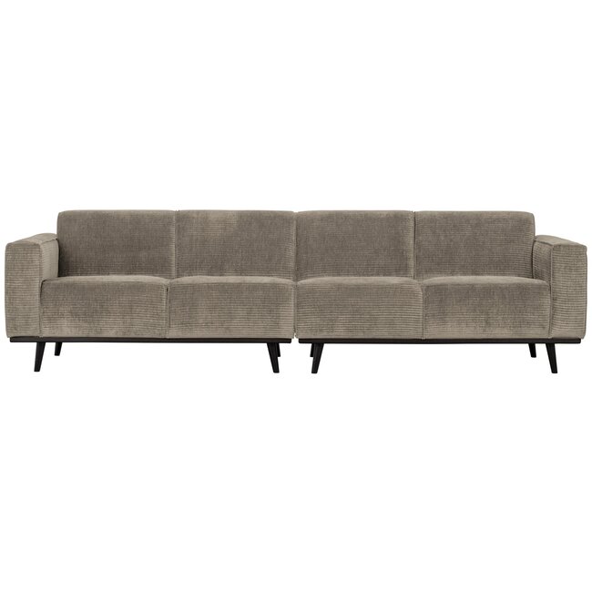 Woood Statement 4-zits bank 280 cm platte brede rib clay