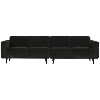 Woood Statement 4-zits bank 280 cm platte brede rib graphite