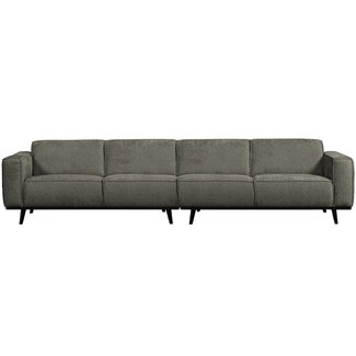 Woood Statement xl 4-zits bank 372 cm structure velvet frost