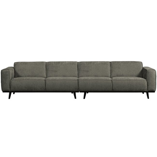 Woood Statement xl 4-zits bank 372 cm structure velvet frost