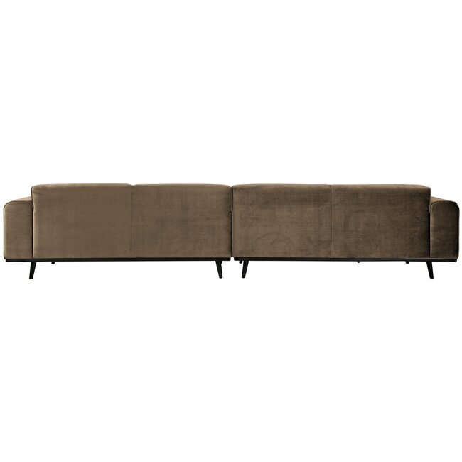 Woood Statement xl 4-zits bank 372 cm fluweel taupe