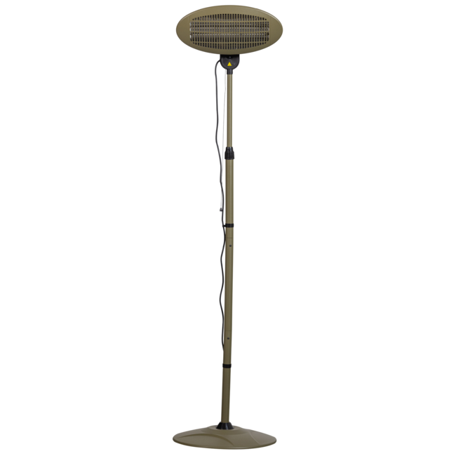 Woood Meis in hoogte verstelbare terras heater warm groen