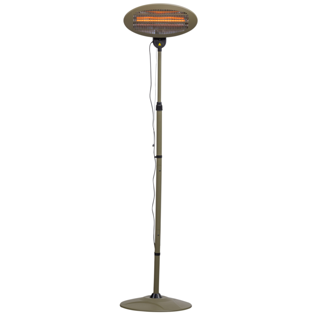 Woood Meis in hoogte verstelbare terras heater warm groen