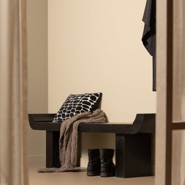 Woood Lox bankje met opstaande randen hout zwart