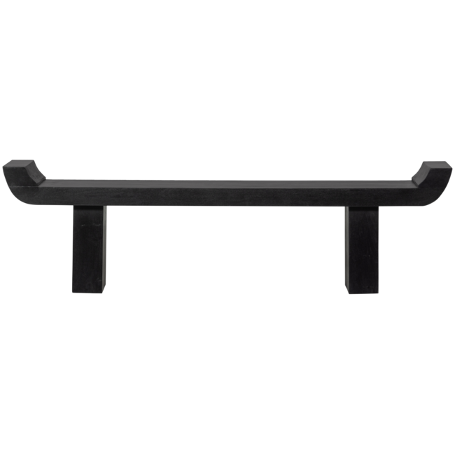 Woood Lox bankje met opstaande randen hout zwart