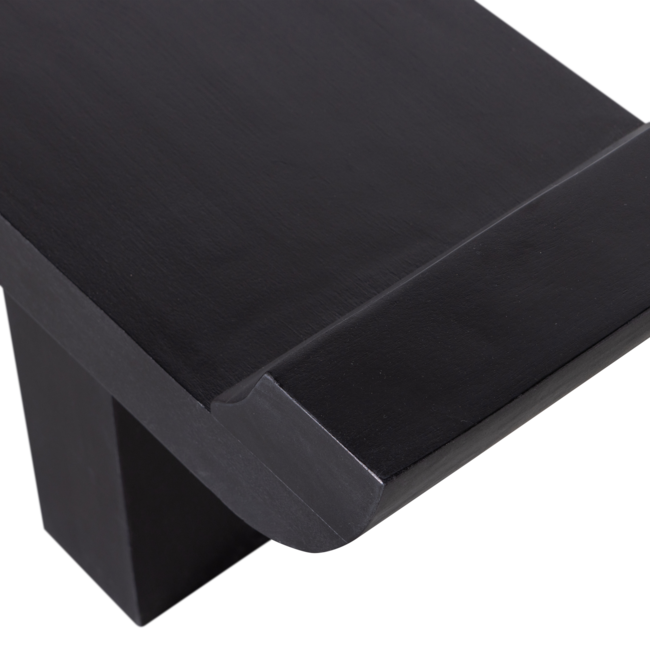 Woood Lox bankje met opstaande randen hout zwart