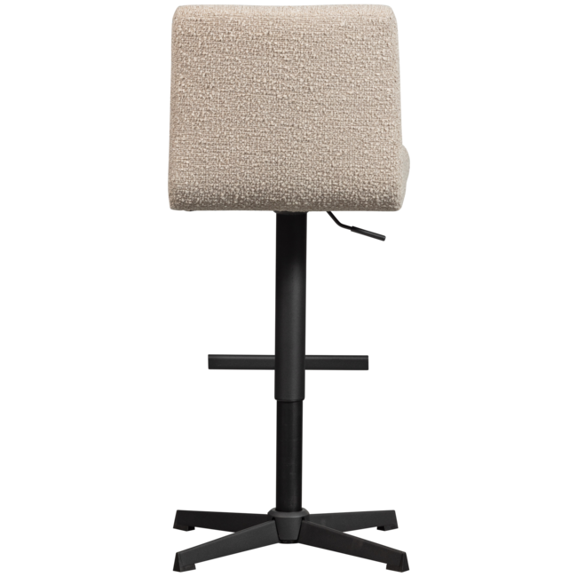 Woood Vinny draaibare barstoel bouclé zand