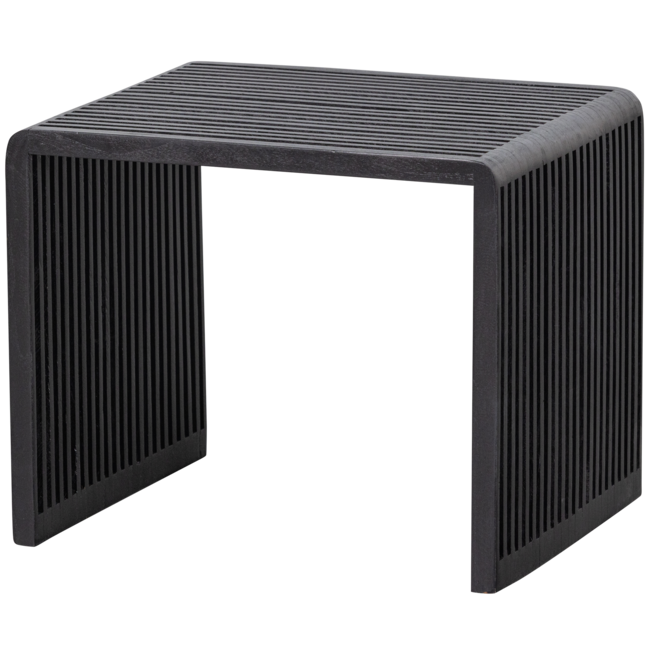 Woood Set van 2 - willa bijzettafels recycled teak zwart