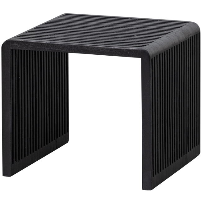 Woood Set van 2 - willa bijzettafels recycled teak zwart