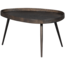 Woood Set van 2 - crude bijzettafels antique bronze