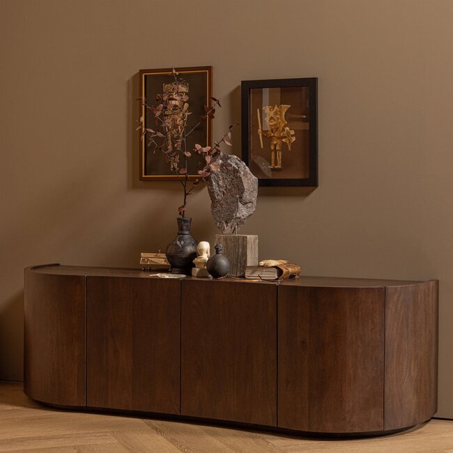 Woood Sense dressoir 4-deurs mango walnoot
