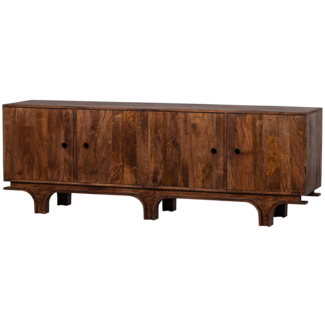 Woood Staes dressoir 4-deurs mango hout walnoot