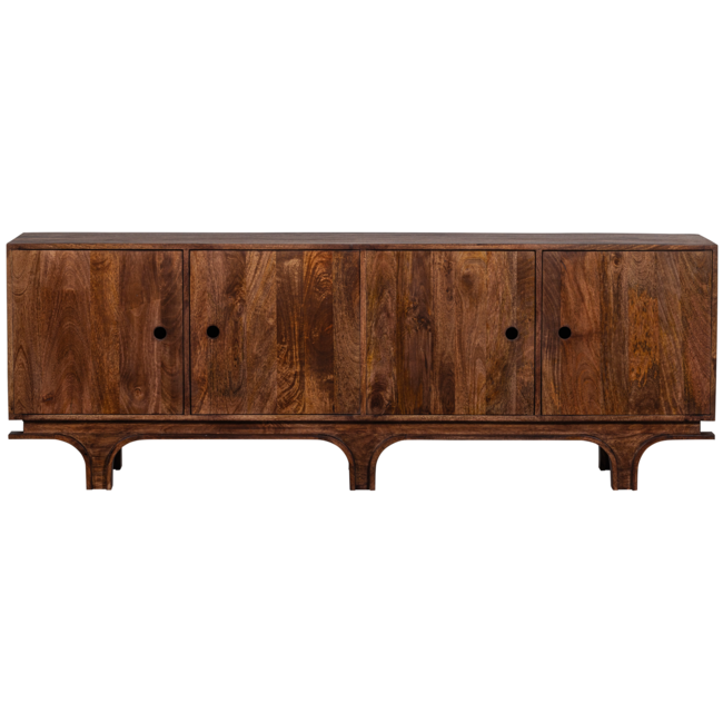 Woood Staes dressoir 4-deurs mango hout walnoot