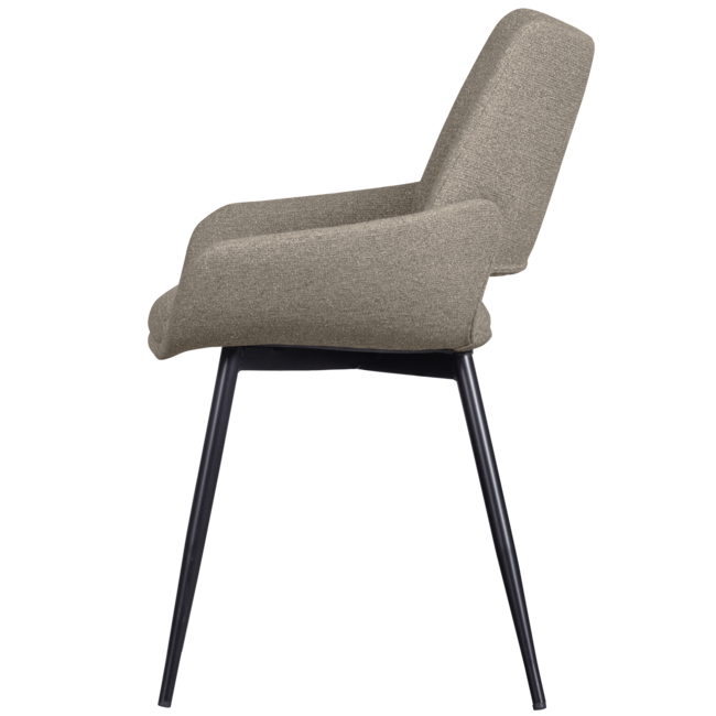 Woood Parade eetkamerstoel melange stof zand