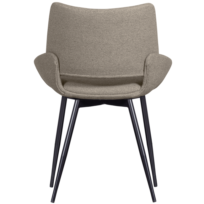 Woood Parade eetkamerstoel melange stof zand