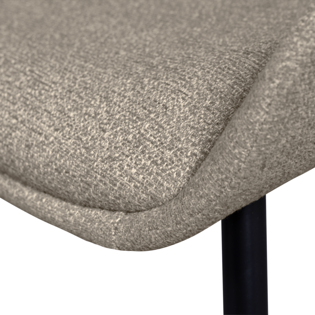 Woood Parade eetkamerstoel melange stof zand