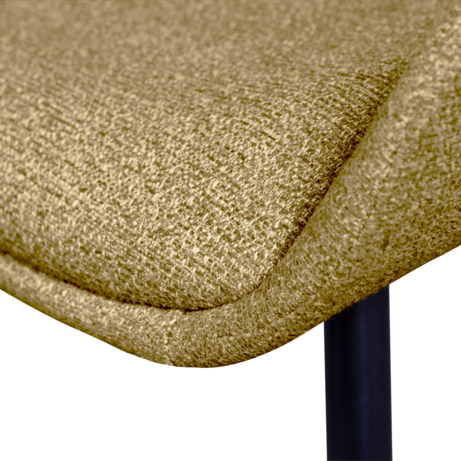 Woood Parade eetkamerstoel melange stof mosterd