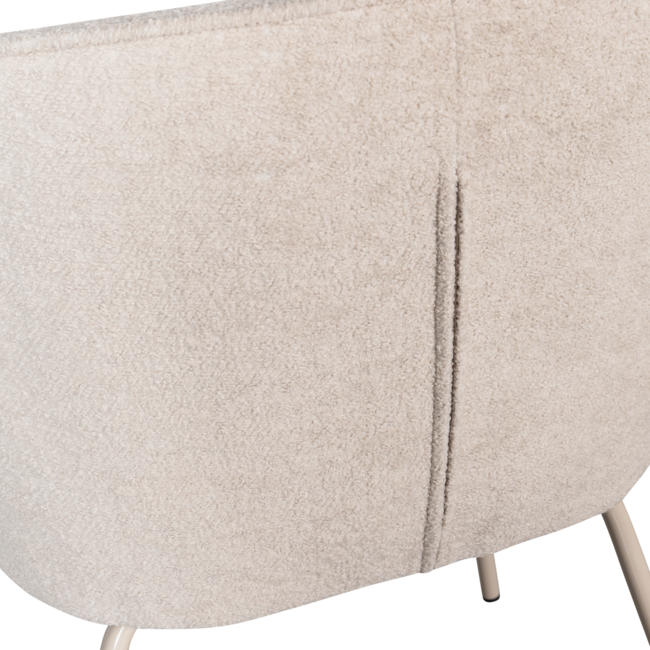 Woood Admit eetkamerstoel wollig geweven pebble