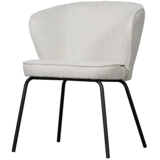 Woood Admit eetkamerstoel bouclé naturel